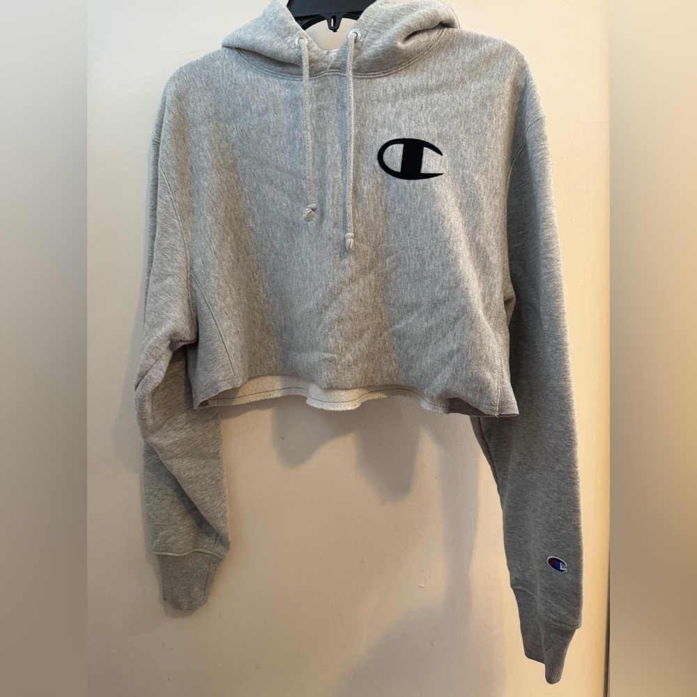 Champion Heather Gray Cropped Sweatshirt